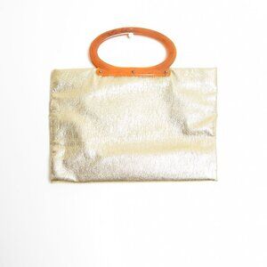 vintage 60s purse metallic gold envelope clutch evening bag mod cocktail